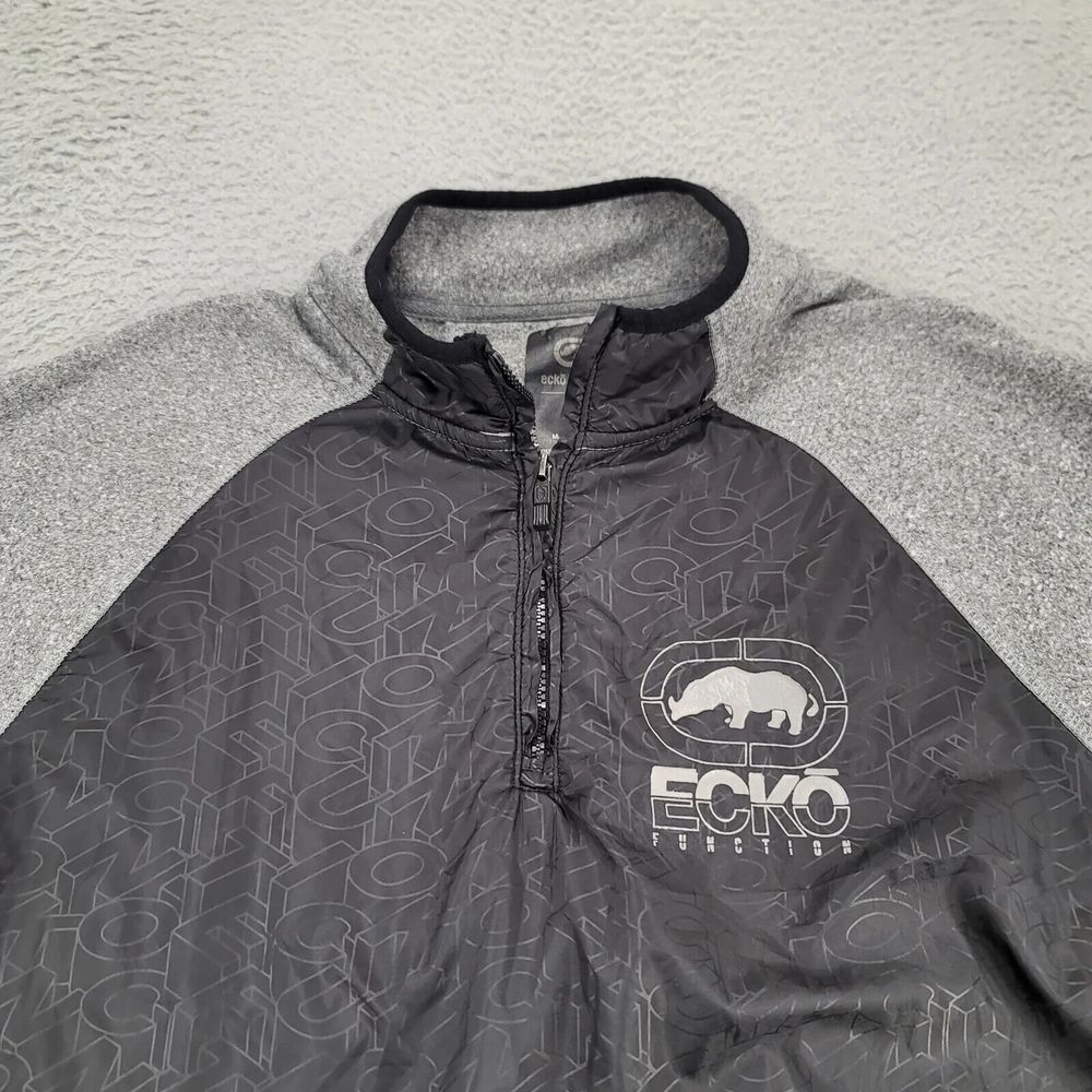 Ecko function Jacket Mens Large Gray Spellout Lar… - image 2